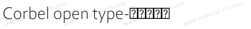 Corbel open type字体转换